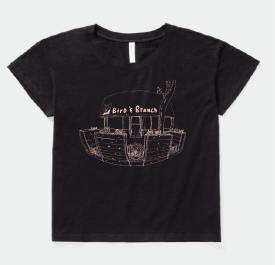 Bird & Branch Shop Line Drawing Crop Top