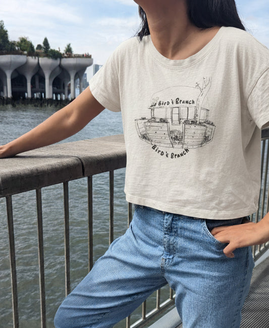 Bird & Branch Shop Line Drawing Crop Top